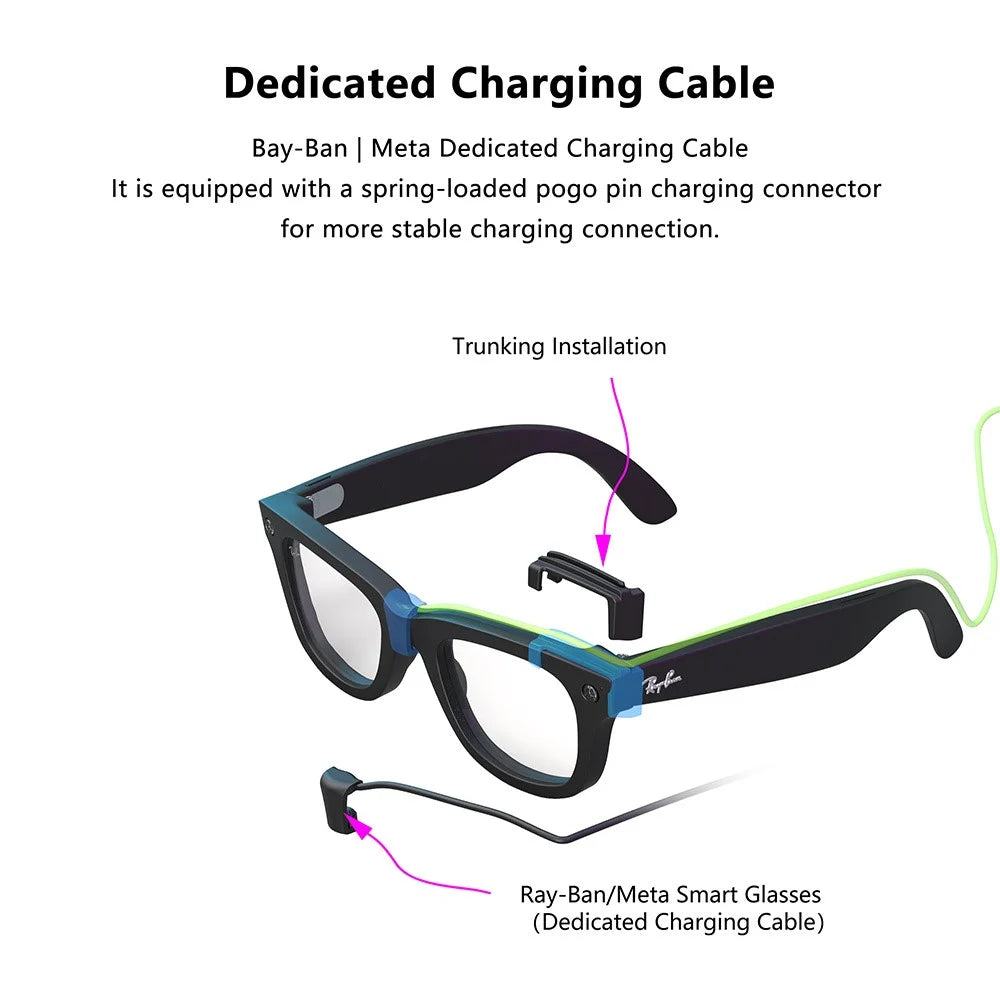 FIIT VR Vimi-01 Dual Battery Pack for Ray-Ban / Meta AI Glasses Extended Battery Power Bank Portable Charger - 3