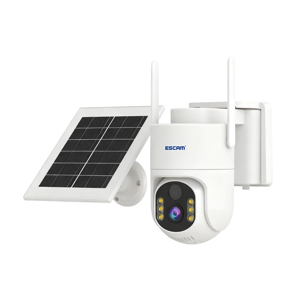 ESCAM QFS71 3MP Wireless Solar Security Camera PIR Alarm Two-Way Audio Night Vision Camera with 4G Virtual SIM Card - 1