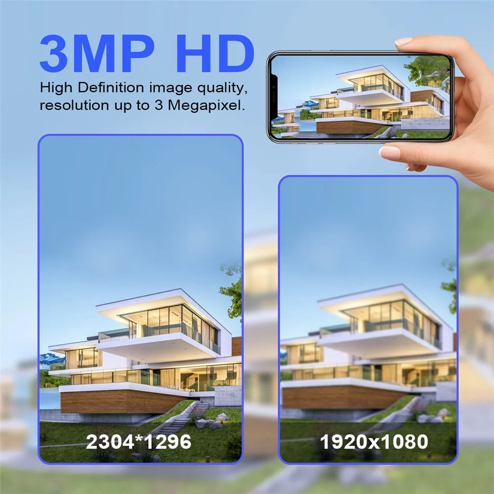 ESCAM QFS71 3MP Wireless Solar Security Camera PIR Alarm Two-Way Audio Night Vision Camera with 4G Virtual SIM Card - 6