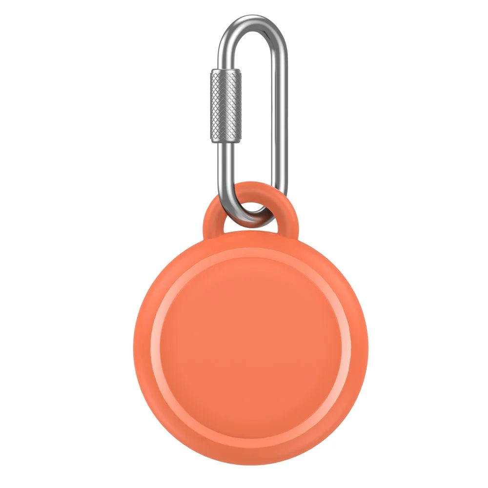 CT30 For Apple AirTag Anti Drop TPU Case IPX8 Waterproof Protective Cover with Carabiner - Orange - 1