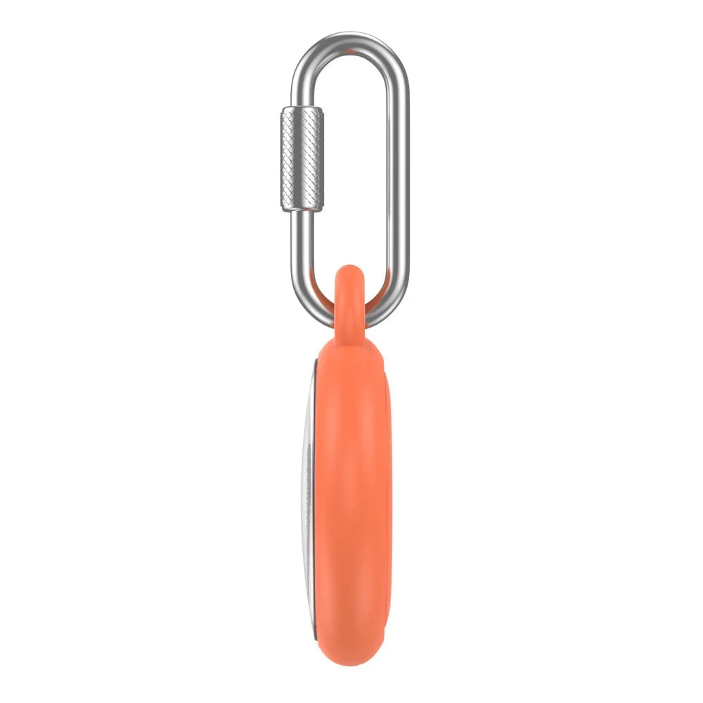 CT30 For Apple AirTag Anti Drop TPU Case IPX8 Waterproof Protective Cover with Carabiner - Orange - 5