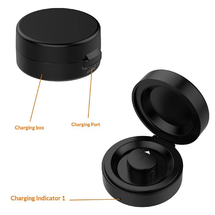 XY-153 For Oura Ring 4 (Size 5) Wireless Charging Case with USB Cable Smart Ring Portable Charger - Black - 7