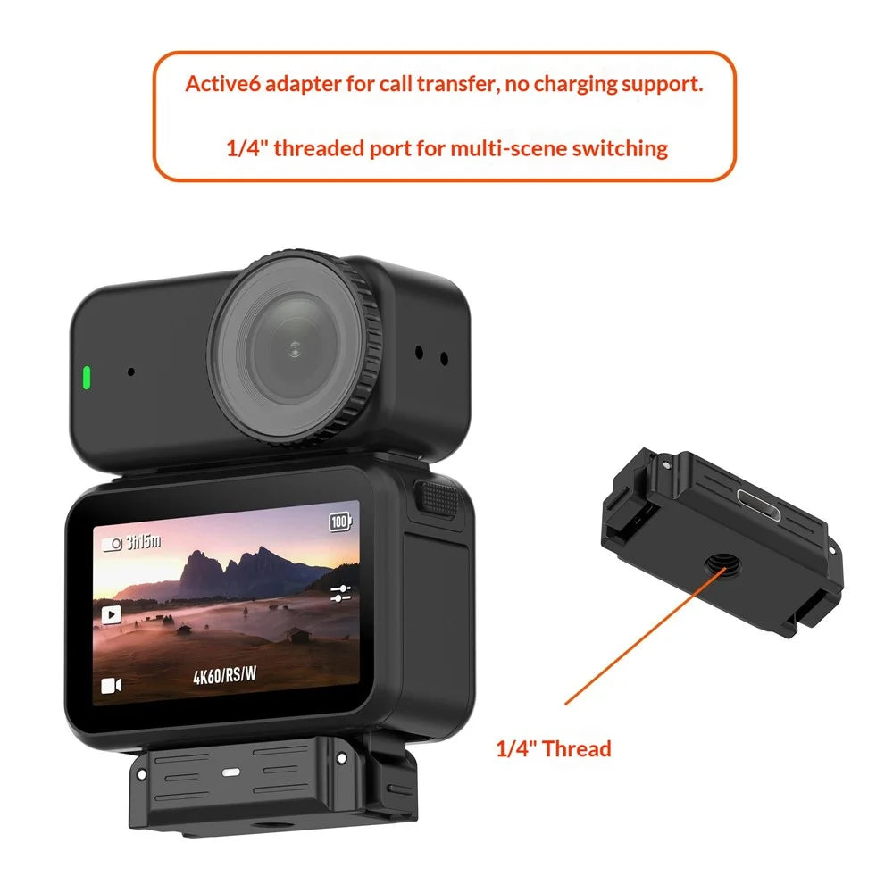 For DJI Osmo Nano / Action 6 Quick Release Mount Magnetic Adapter Charging Base with 1 / 4" Thread Screw - 4