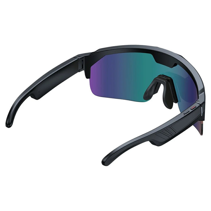 Q01 AI Smart Glasses Real Time Translation 8MP Camera Anti Shake Sports Recording Camera for Outdoor Cycling - Blue - 3