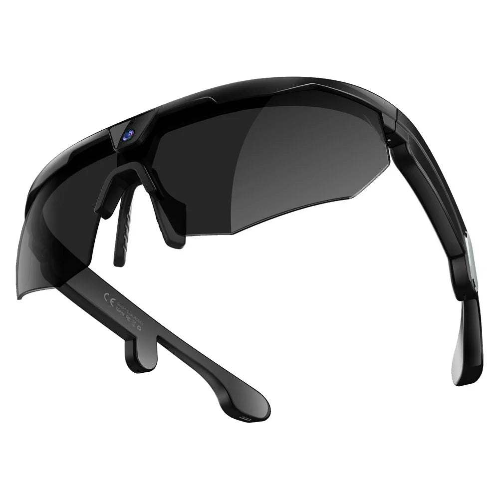 W640 8MP Camera Multi-function AI Real Time Translation Smart Glasses ENC Noise Reduction Hands-free Calling Eyeglasses - Black Frame+Black Lens - 1
