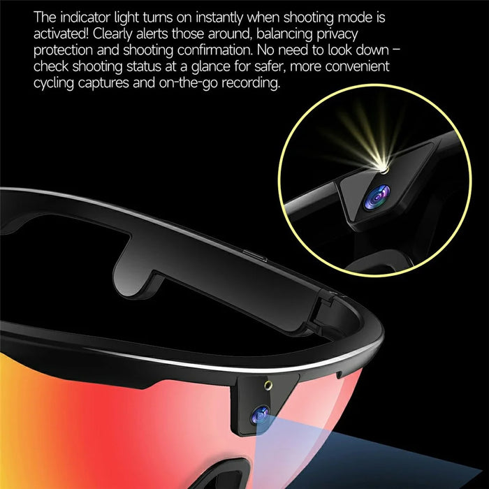 W640 8MP Camera Multi-function AI Real Time Translation Smart Glasses ENC Noise Reduction Hands-free Calling Eyeglasses - Black Frame+Black Lens - 7