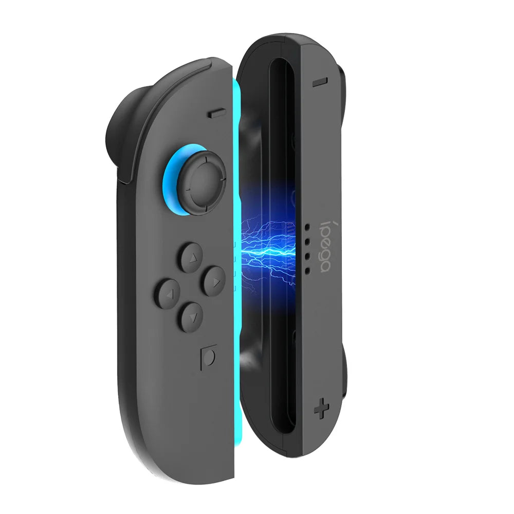 IPEGA 2Pcs For Nintendo Switch 2 Joy-Con Controller Portable Battery Pack with LED Display Ergonomic Grip Charger - Red+Blue/SW2115 - 4