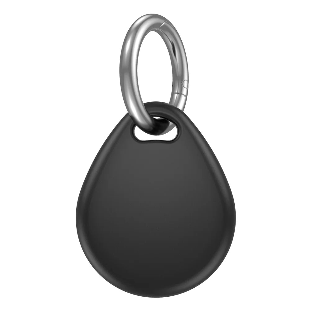 CT26 For Apple AirTag Anti Scratch TPU Case with Keyring IPX8 Waterproof Protective Cover - Black - 3