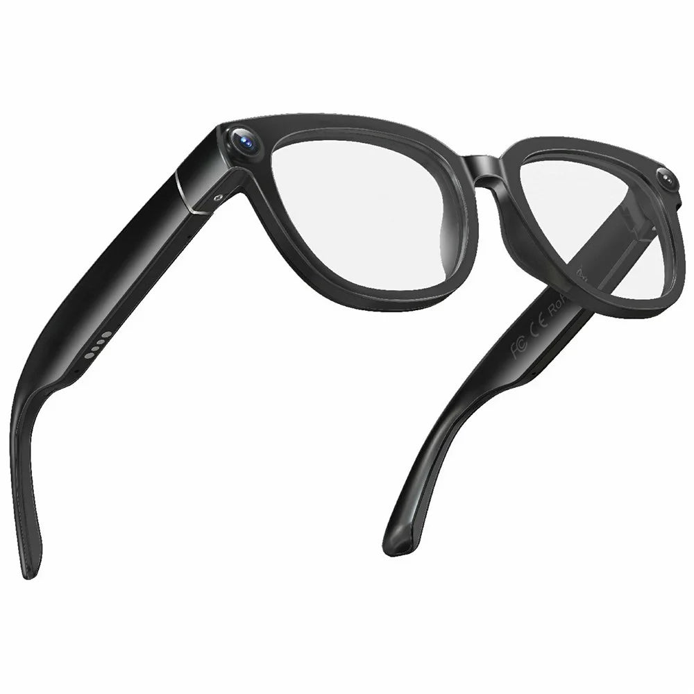 AI6 Smart Glasses 13MP 4K Camera Real Time Translation Voice Control with Auto-Chromatic Lenses - Black - 1
