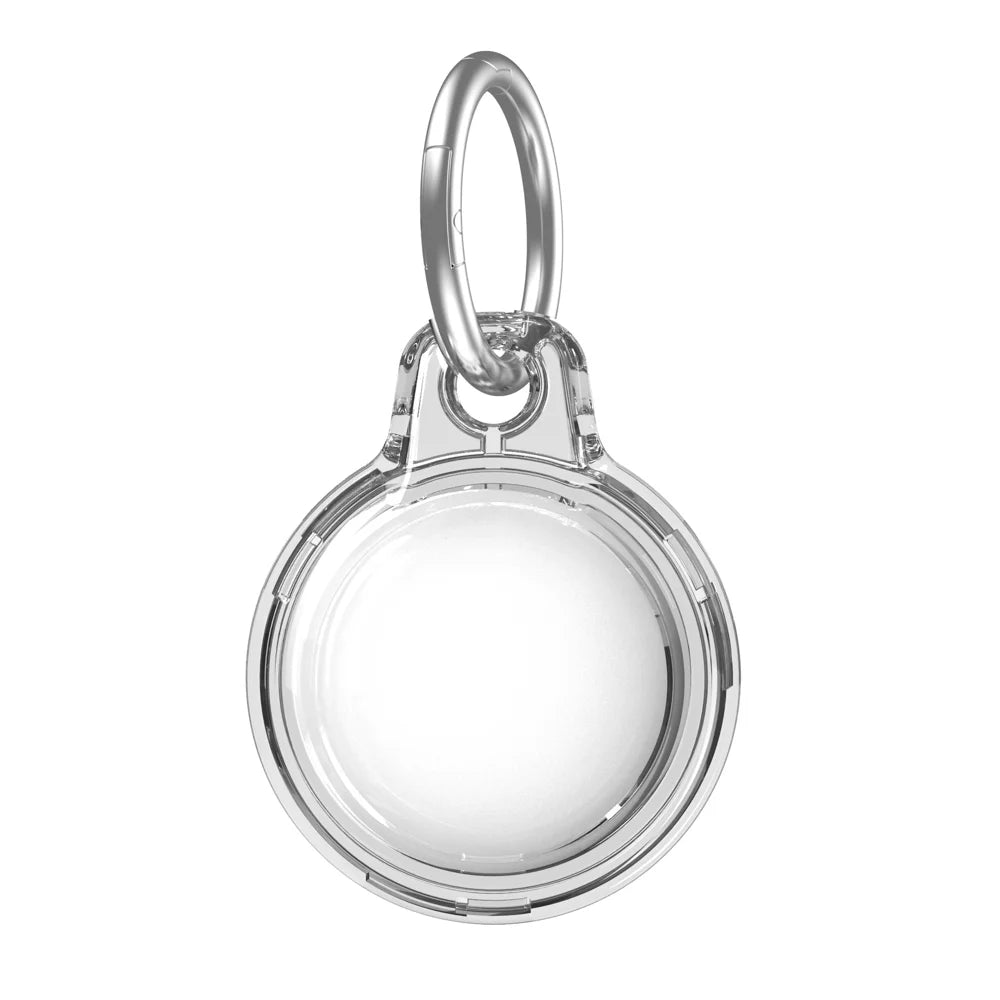 CP20 For Apple AirTag Tracker Protective Case Clear PC Hard Shell Anti-scratch Cover - Clear/Ring Buckle - 2