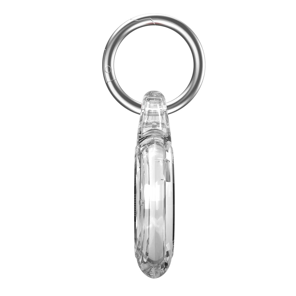 CP20 For Apple AirTag Tracker Protective Case Clear PC Hard Shell Anti-scratch Cover - Clear/Ring Buckle - 4