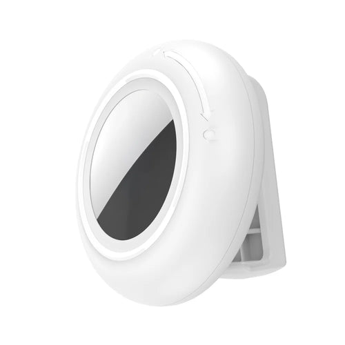 CP65 For AirTag Tracker Hard PC Cover IPX8 Waterproof Protective Case with Back Clip - White - 1