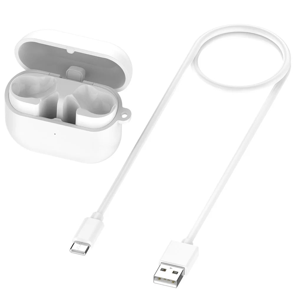 For Samsung Galaxy Buds3 FE R420 590mAh Charging Case Earphone Charger with USB-C Cable - White - 1