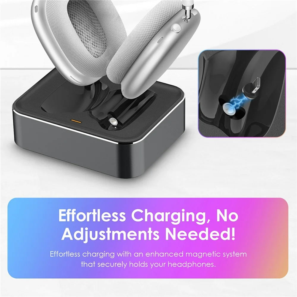Bulk Purchasing Wireless Charging Stand for AirPods Max Magnetic Dock Station with LED Indicator Smart Sleep Mode - 3