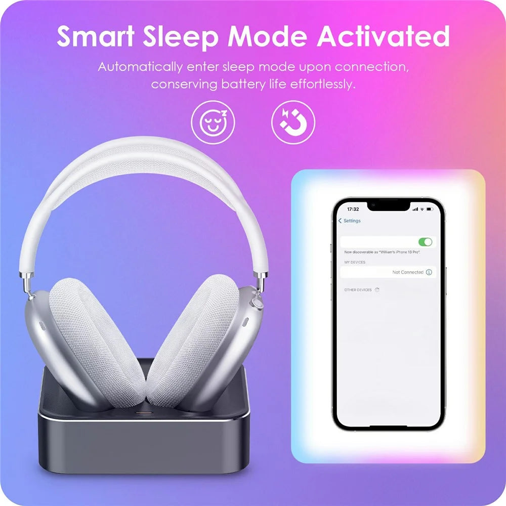 Bulk Purchasing Wireless Charging Stand for AirPods Max Magnetic Dock Station with LED Indicator Smart Sleep Mode - 4