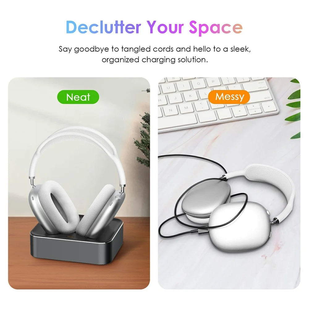 Bulk Purchasing Wireless Charging Stand for AirPods Max Magnetic Dock Station with LED Indicator Smart Sleep Mode - 7