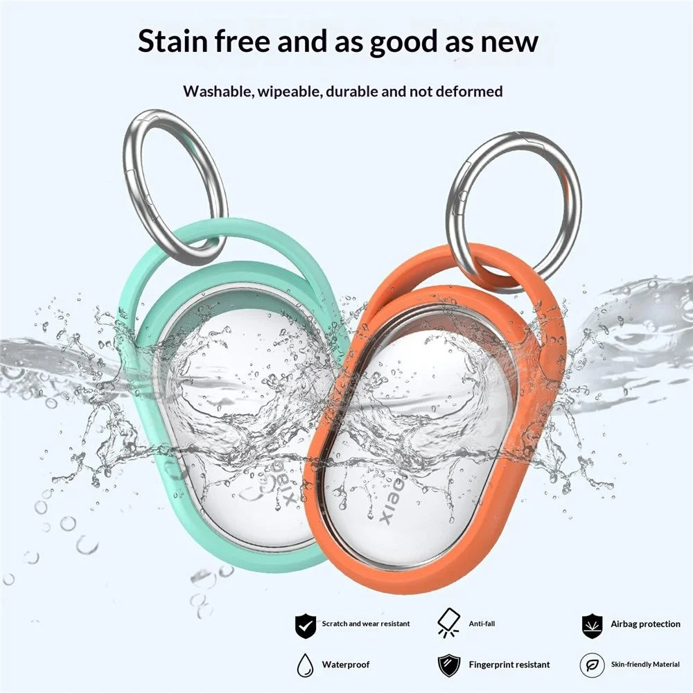 CT50 For Xiaomi Tag Protective Case Full Coverage TPU Waterproof Anti-Lost Tracker Cover - White - 4