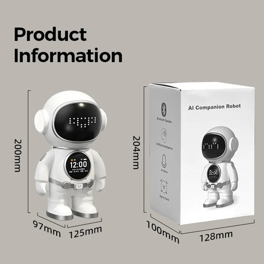 BOWAI OBC8 AI Smart Talking Robot Interactive Educational Companion with LED Expression Display Desktop Learning Robot - White - 7