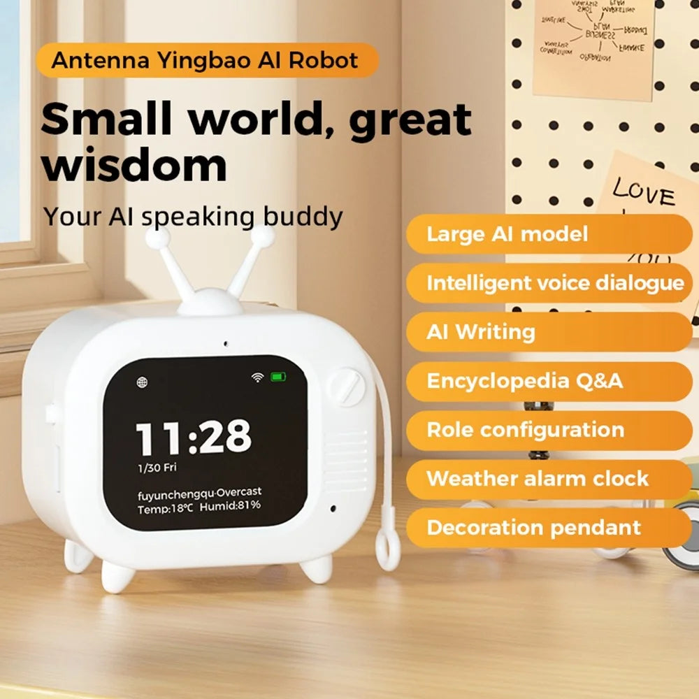 DSC30 AI Robot Smart Voice Assistant TV Design WiFi GPT Chatbot for Education Learning - White - 2