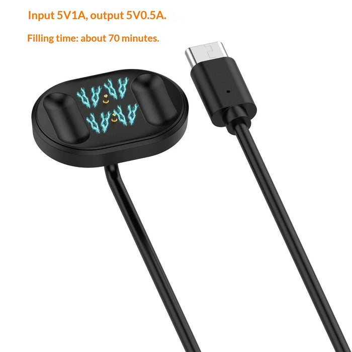 1m USB-C Charging Cable for Meta Ray-Ban Display Smart Glasses Neural Band Magnetic Charging Wire -Black - 2