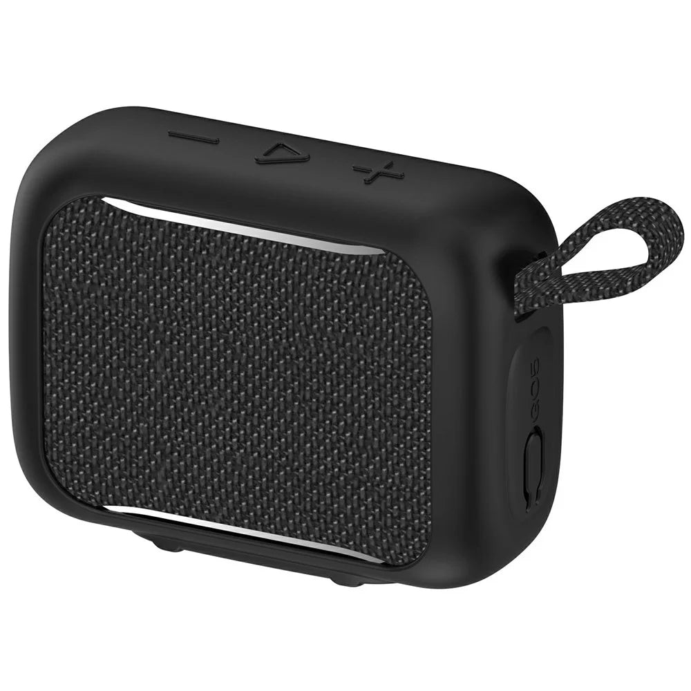 Silicone Case for JBL Go 5 Protective Cover Soft TPU Speaker Protector with Anti-Drop Lanyard - Black - 1