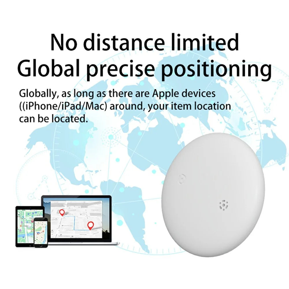 S10 Anti-Lost Device Compatible with Find My App IPX6 Waterproof Bluetooth-compatible Dual System Smart Tag Tracker for Pet Luggage Keys - White - 5