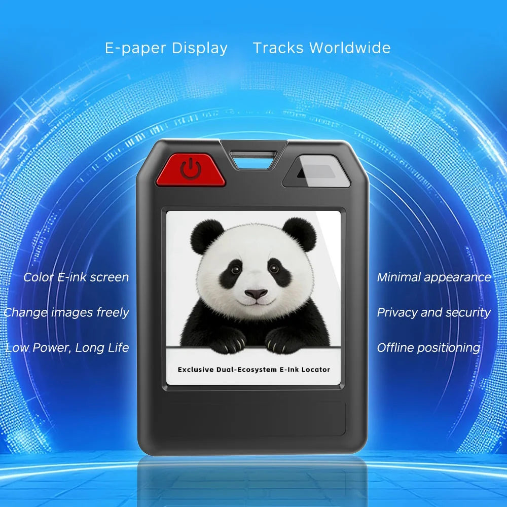 MS01 E-Ink Tracker IPX5 Waterproof 1.54 Inch Display Dual System Anti-Lost Finder for Wallet Keys - Black - 4