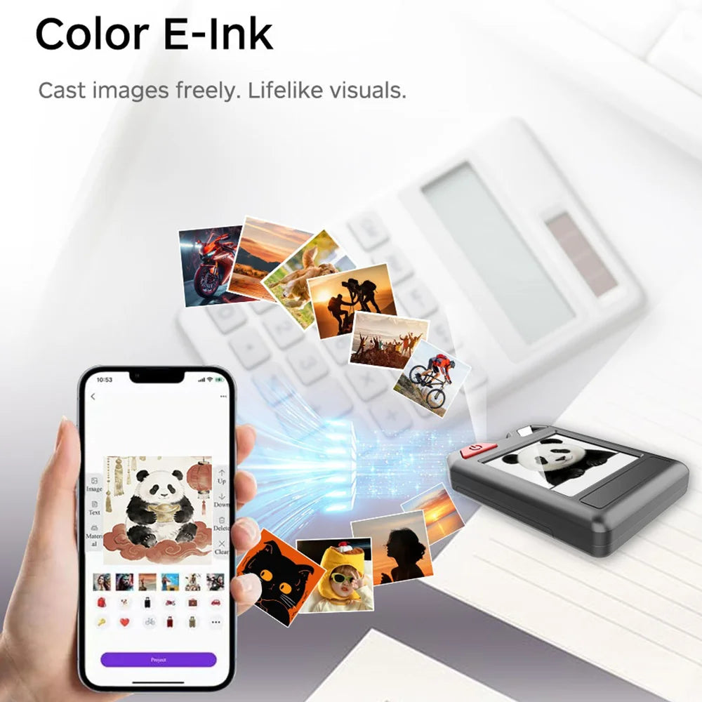 MS01 E-Ink Tracker IPX5 Waterproof 1.54 Inch Display Dual System Anti-Lost Finder for Wallet Keys - Black - 5