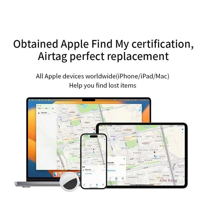 NLT-10B Round Bluetooth-compatible Locator for Wallet Key Finder Mini Anti-Lost Tracker Device - White - 3