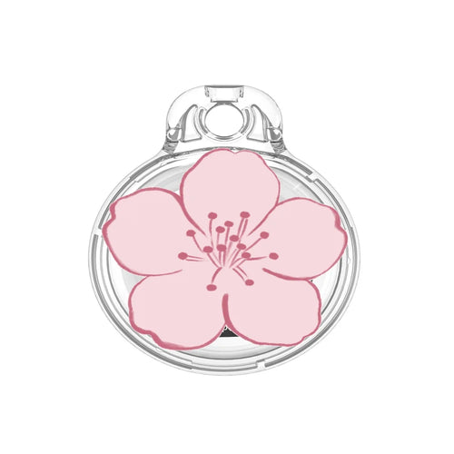 Case for Apple AirTag (2nd Generation) / AirTag IMD Pattern PC Full Coverage Waterproof Protective Cover with Buckle - Single Flower - 1