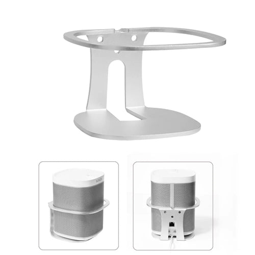 Mount Stand Holder Wall Mount for Sonos One / Sonos Play 1 Smart Speaker - Silver - 1