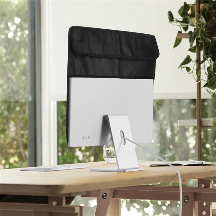 Dust-Proof Cover Computer Monitor Dust Cover Protector for Apple iMac 24inch LCD Screen - Black - 4