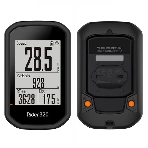 Bike Cycling Computer Silicone Cover Protective Case for Bryton Rider 430/Rider 320 - Black - 1