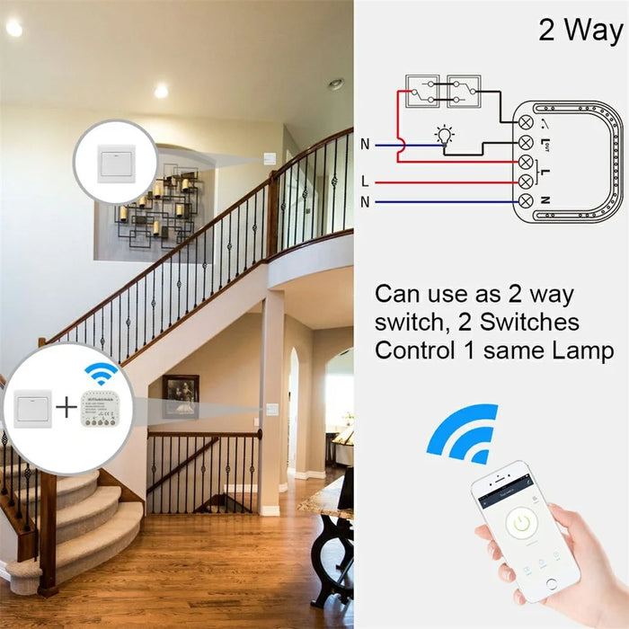 TY-WIFI-S02 APP Remote Control WiFi Smart Light Switch Relay DIY Module Work with Alexa Echo Google Home - 2
