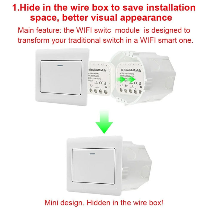 TY-WIFI-S02 APP Remote Control WiFi Smart Light Switch Relay DIY Module Work with Alexa Echo Google Home - 4