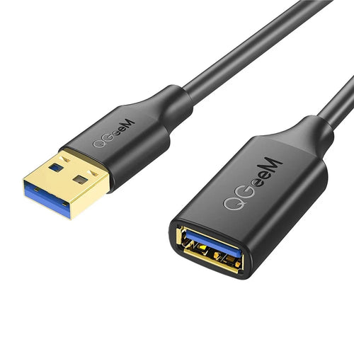QGEEM QG-CVQ21 1m USB 3.0 Extension Cable Male to Female Adapter Cord - 1