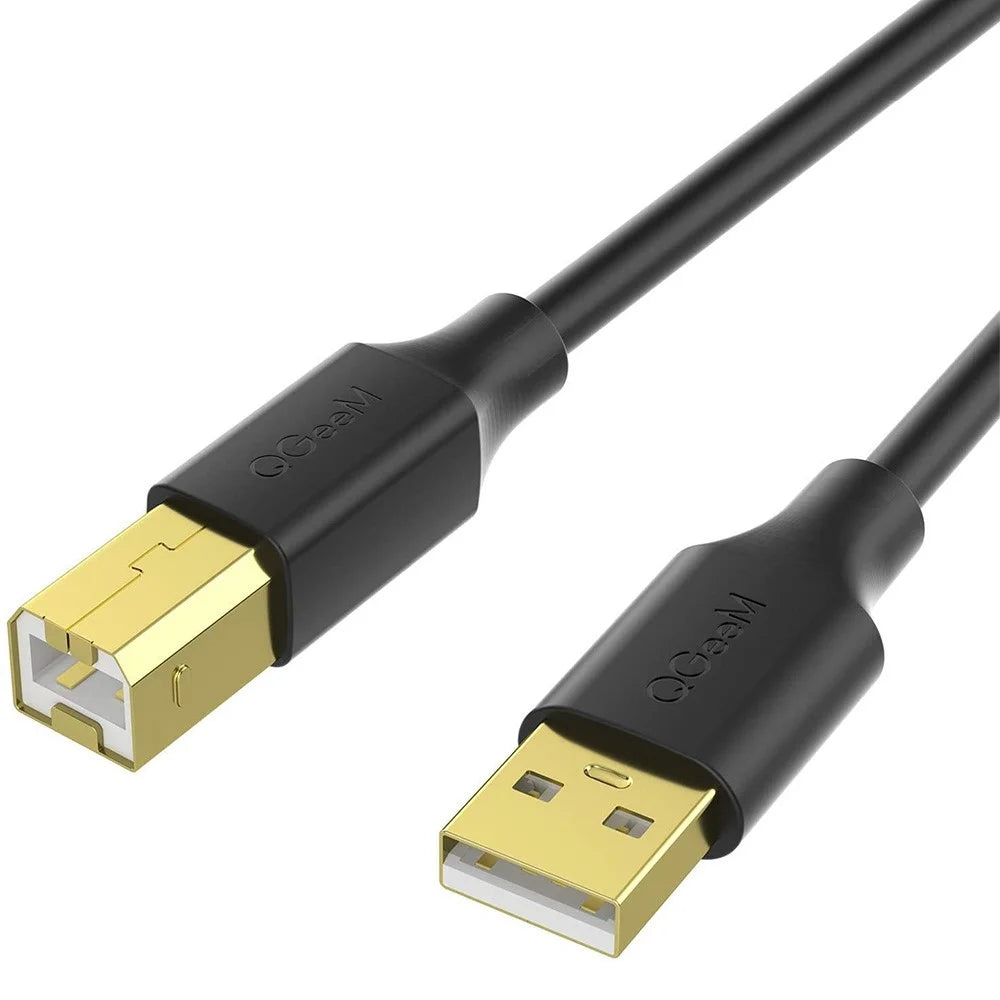 QGEEM QG-CVQ20 1.8m USB 2.0 A Male to B Male Printer Scanner Cable High-Speed Printer Cord for Laptop Desktop Computer - 1