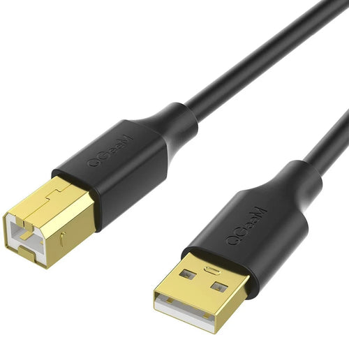 QGEEM QG-CVQ20 1.8m USB 2.0 A Male to B Male Printer Scanner Cable High-Speed Printer Cord for Laptop Desktop Computer - 1