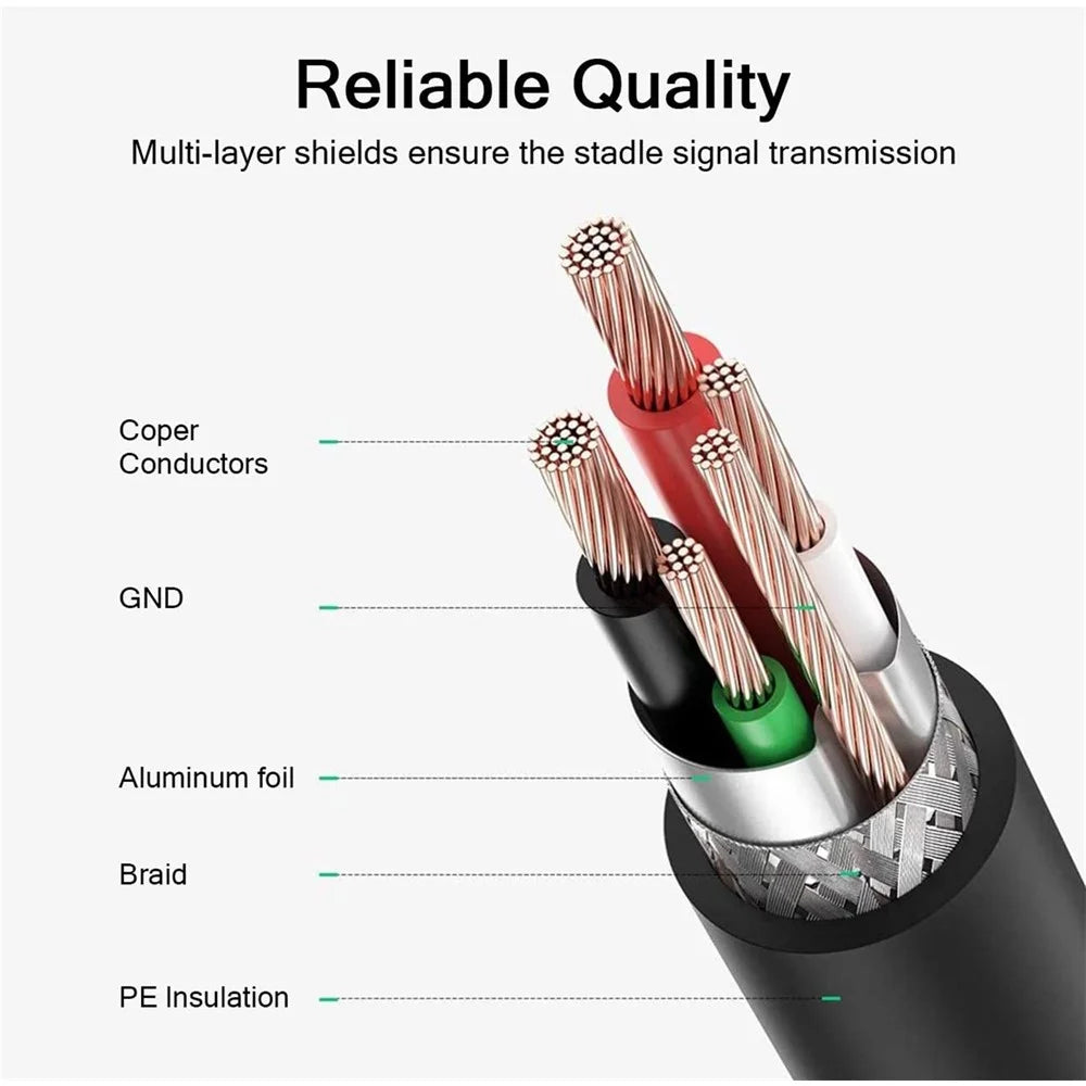 QGEEM QG-CVQ20 1.8m USB 2.0 A Male to B Male Printer Scanner Cable High-Speed Printer Cord for Laptop Desktop Computer - 5