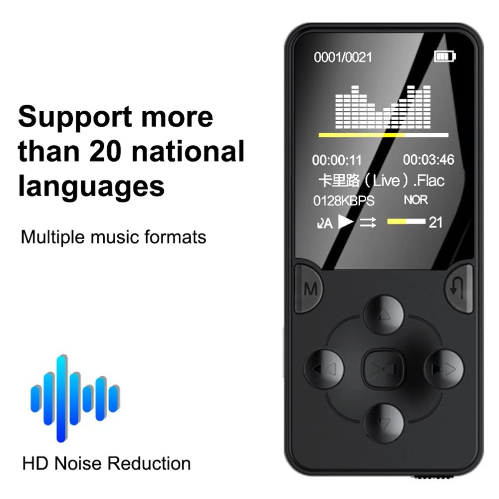 MROBO X-02 64GB 1.8-inch Screen Student Learning MP4 Player FM Radio Music Video Player with Sound Recording Function - 2