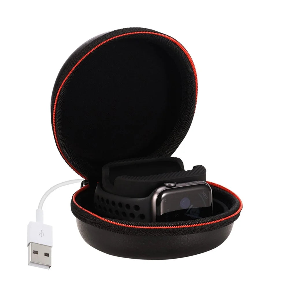 2 in 1 Charging Holder Dock for Apple Watch/Airpods, Portable Protective Storage Bag Travel Carry Case - 2