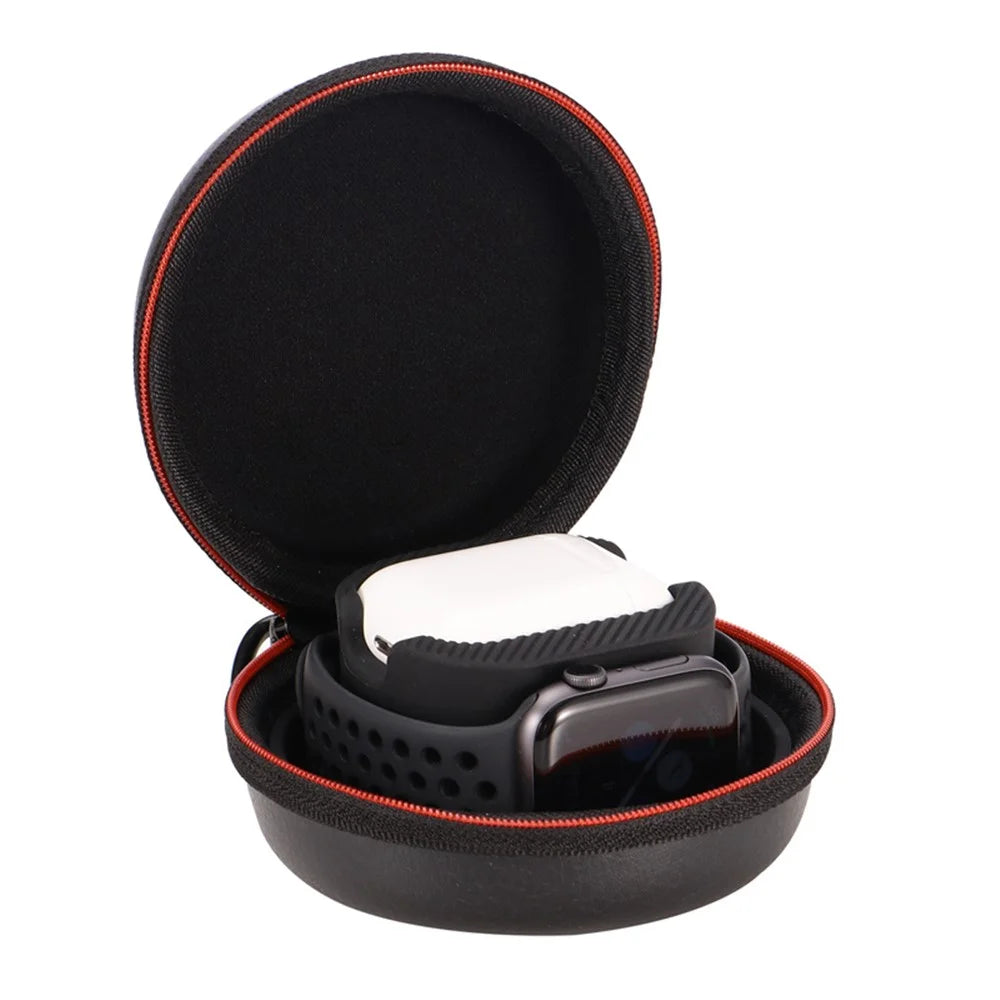 2 in 1 Charging Holder Dock for Apple Watch/Airpods, Portable Protective Storage Bag Travel Carry Case - 5