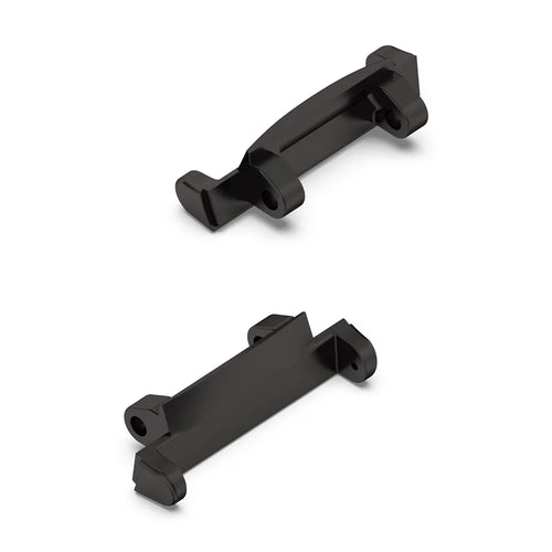For Huami Amazfit T-Rex 2 1 Pair Stainless Steel Watch Adapter Connector Watch Band Accessory - Black - 1