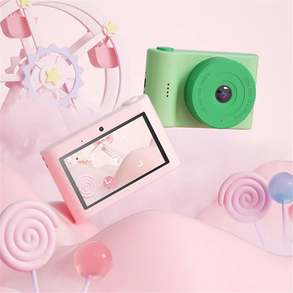 C5 48MP Kids Camera WiFi Transmission 3-Inch IPS HD Touch Operation Screen Children Mini Toy Camera for Girls Boys - Cat - 3