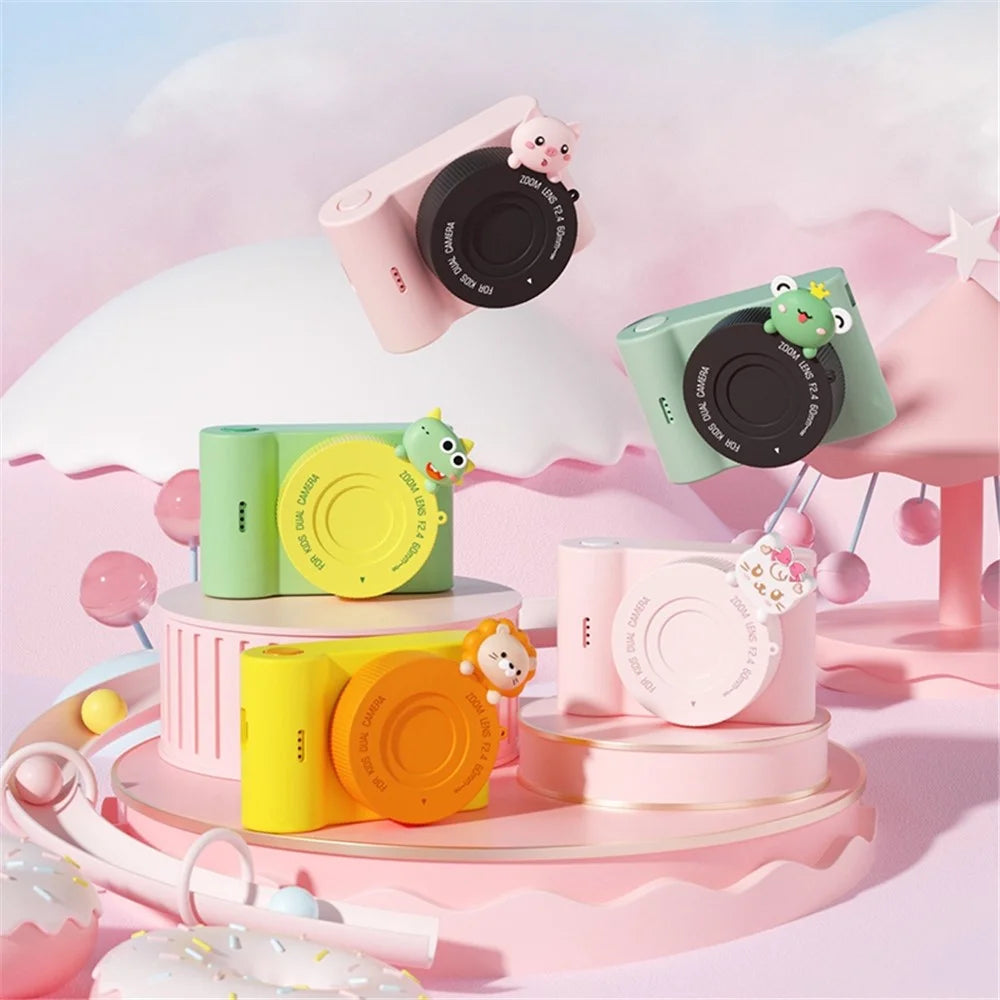 C5 48MP Kids Camera WiFi Transmission 3-Inch IPS HD Touch Operation Screen Children Mini Toy Camera for Girls Boys - Cat - 4