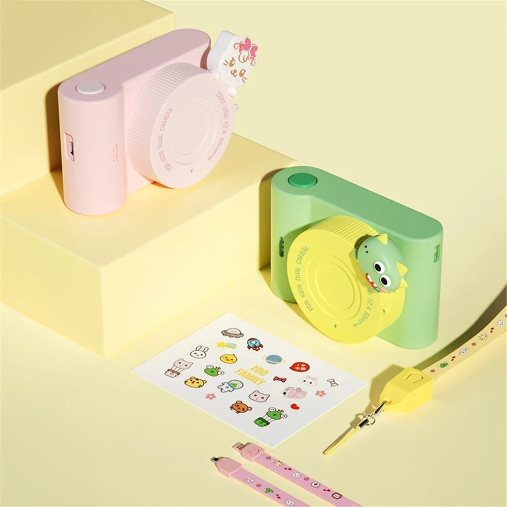 C5 48MP Kids Camera WiFi Transmission 3-Inch IPS HD Touch Operation Screen Children Mini Toy Camera for Girls Boys - Cat - 5