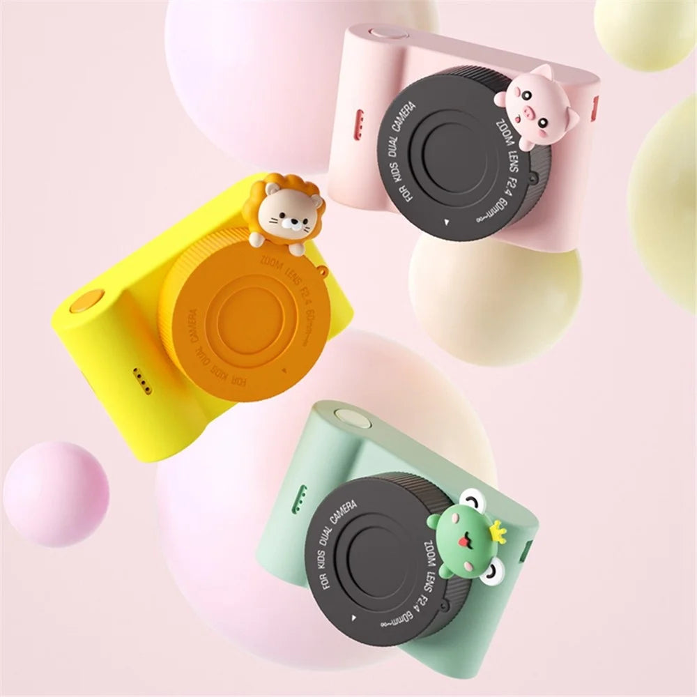 C5 1080P 48MP 3'' IPS Screen Children Camera Touch Controlled Kids Camera Toy for Birthday Christmas Day Gift - Lion - 6