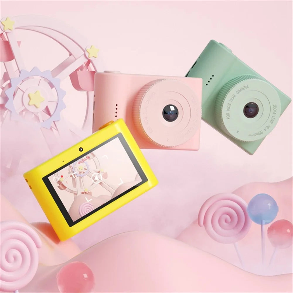 C5 1080P 48MP 3'' IPS Screen Children Camera Touch Controlled Kids Camera Toy for Birthday Christmas Day Gift - Lion - 7
