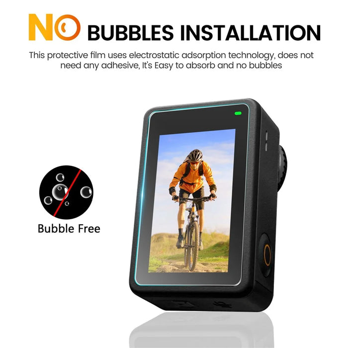STARTRC 2 Set Protective Film for DJI Osmo Action 3, High Hardness Anti-explosion Tempered Glass Camera Lens + Main Screen + Front Screen Protector - 3