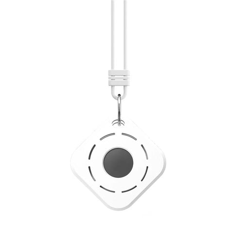 Silicone Protective Case for Apple Airtag GPS Finder Mini Washable Waterproof Scratch-Resistant Pet Loop Holder Keyring Cover - White - 1